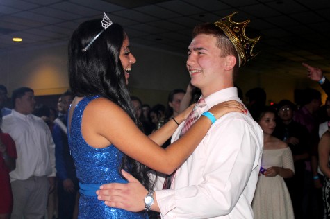 Homecoming King & Queen slow dancing